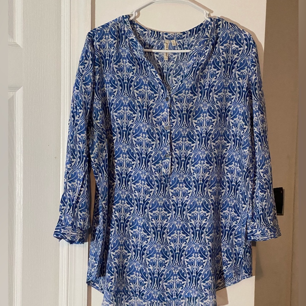 Blue rayon blouse